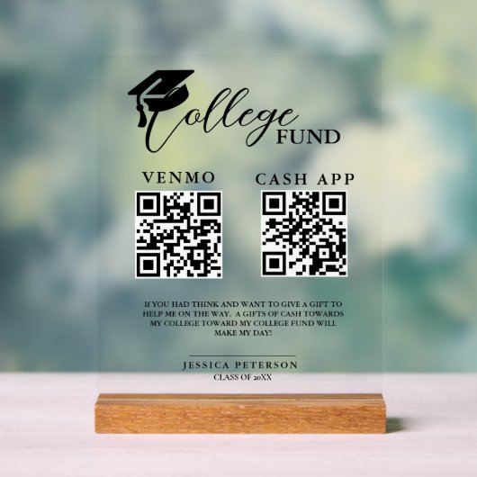 Moderne Lycée Graduation Fonds Colleg code QR (Neutre)