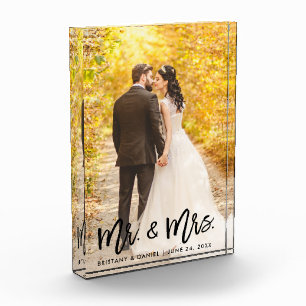 Moderne M. en Mevr. Wedding van het Manuscript van Fotoblokken