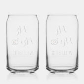 Moderne M. Mme Nom Date & Anneaux Design, Mariage (Verso)