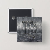 Moderne Maagd Sterrenbeeld Grunge Vervallen Stijl Vierkante Button 5,1 Cm (Voorkant /achterkant)
