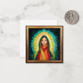 Moderne maagd van Guadalupe Notitiekaartje (Voorkant / Achterkant in situ)