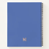 Moderne Maagdenpalm Roze Bloem Gouden Monogram Notitieboek (Achterkant)