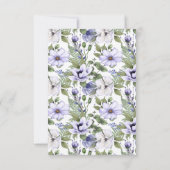 Moderne maagdenpalm witte bloemenbruiloft QR-code RSVP Kaartje (Achterkant)