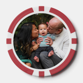 Moderne Maak Je Eigen Familie Foto Poker Chips