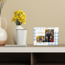 Moderne Maak je eigen Stofblauwe Familie Foto