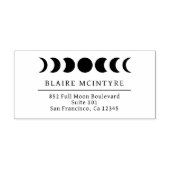 Moderne maan fasen elegant retour adres 	rubberstempel (Afrduk)