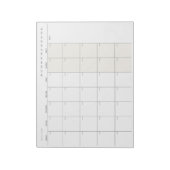Moderne maandelijkse planner notitieblok (Gedraaid)