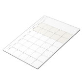 Moderne maandelijkse planner notitieblok (Schuin)