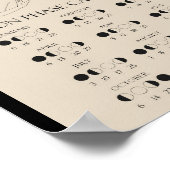 Moderne Maankalender Kalender 2023 Maanfasen Poste Poster (Hoek)