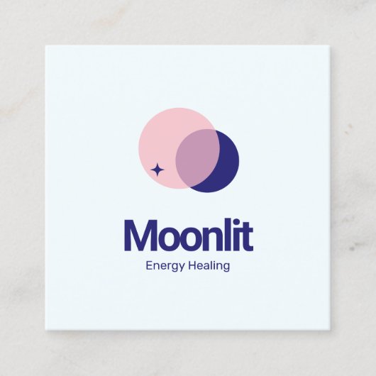 Moderne Maanster Hemelastrologie Vierkante Visitekaartje (Voorkant)