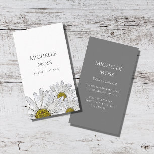 Moderne madeliefjes Trendy Floral Botanical Visitekaartje