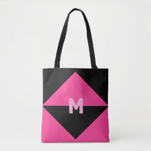 Moderne magenta en zwart draagtas