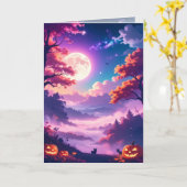 Moderne magische Halloween Kaart (Gele Bloem)