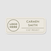 Moderne Magnetische Bedrijf Logo Medewerker Naamplaatje (Voorkant)