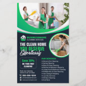 Moderne Maid House Schoonmaak Huishouding Janitori Flyer (Voorkant)