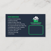 Moderne Maid House Schoonmaak Huishouding Janitori Visitekaartje (Achterkant)