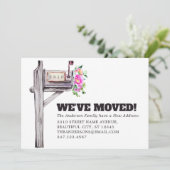 Moderne mailbox Floral Waterverf New Home Moving Aankondiging (Staand voorkant)
