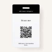 Moderne Make-up Artiest QR Code Professionele Styl Badge (Achterkant)