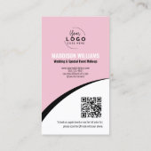 Moderne make-up foto Logo roze monogram Visitekaartje (Achterkant)