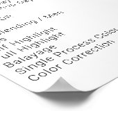 Moderne, make-up foto salon prijslijst poster (Hoek)