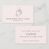 Moderne make-up voor artiest of huidverzorging visitekaartje (Voorkant / Achterkant)