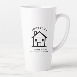 Moderne makelaar Business Logo Custom Latte Mok