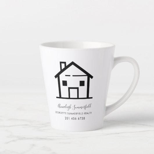 Moderne makelaar Business Swag Custom Latte Mok (Rechts)