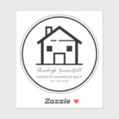 Moderne makelaar gepersonaliseerd sticker (Vel)