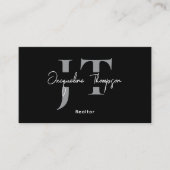 Moderne makelaar makelaar foto QR-code Visitekaartje (Voorkant)