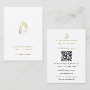 Moderne makelaar makelaar Logo Gold Visitekaartje