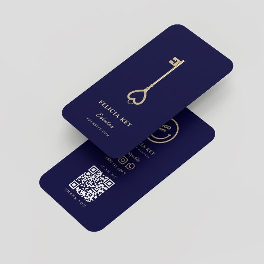 Moderne makelaar makelaar Midnight Blue Visitekaartje