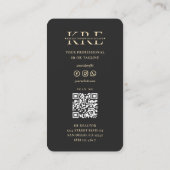 Moderne makelaar makelaar Monogram Zwart Visitekaartje (Achterkant)