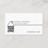 Moderne makelaar QR-code Visitekaartje (Voorkant)