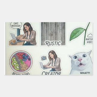 Moderne maker & natuur sticker sheet - Grappige ka