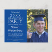 MODERNE MALE BLUE 2025 GRADUATION INVITATION PARTI (Devant)