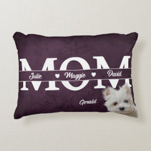 Moderne mam drie namen plus hond accent kussen