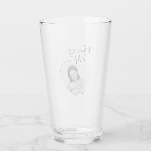 Moderne mama en ik | Hartfoto Glas (Achterkant)