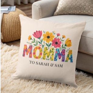 Moderne mama Kinder namen Moederdag Kussen