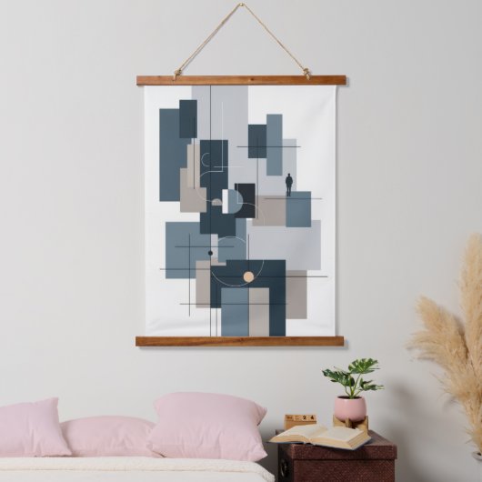 Moderne Man Hangend Wandkleed (Slaapkamer)