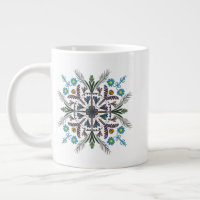 Moderne Mandala Bloemrijke Groene Boheemse Kunst