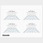 Moderne Mandala Dank u kleine bedrijven Rechthoekige Sticker (Vel)