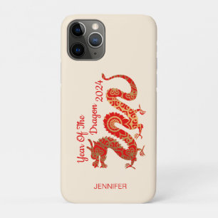 Moderne Mandala Dragon 2024 Chinees Nieuwjaar iPhone 11 Pro Hoesje