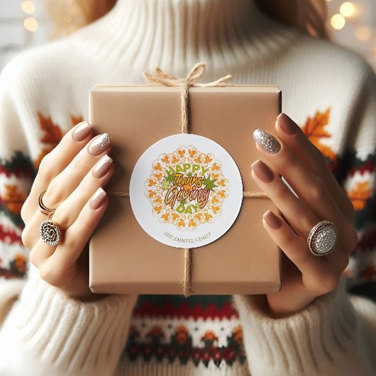 Moderne Mandala Foliage Thanksgiving Sticker