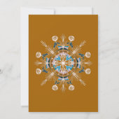 Moderne Mandala Handgetekende Boho Kunst Bruidsdou Kaart (Achterkant)