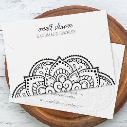 Moderne Mandala Hanger Armband Displaykaart Visitekaartje