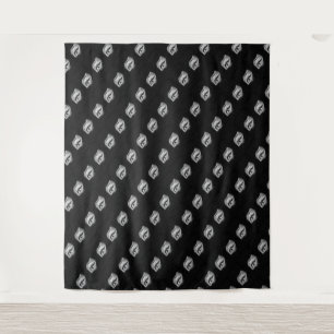 MODERNE Mandala PETITES LIGNES - Tapisserie NOIRE