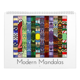 Moderne Mandalas 12-maandelijkse kalender