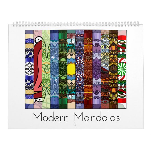 Moderne Mandala's 12 maanden Kalender (Hoes)