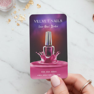 Moderne Manicurist Kunstenaar Nagelkunst Blozende Visitekaartje