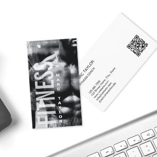 Moderne Manlijke Man Fitness Trainer Coach Visitekaartje